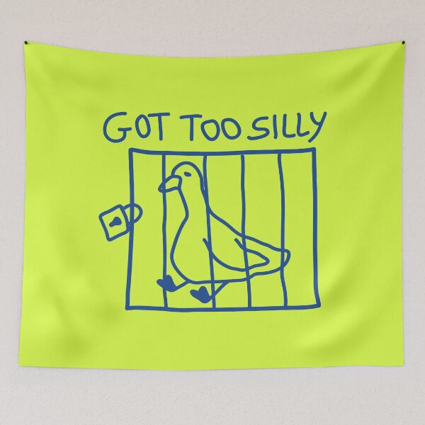Item preview, Got Too Silly – Funny Minimal Bird Doodle Meme designed and sold by Cosmodoody.