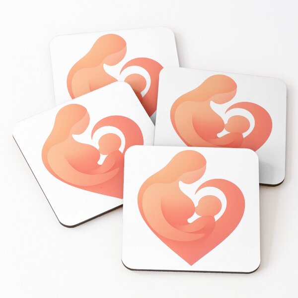 Item preview, Breastfeeding Mother and Baby Heart Poster designed and sold by AmyDrip.