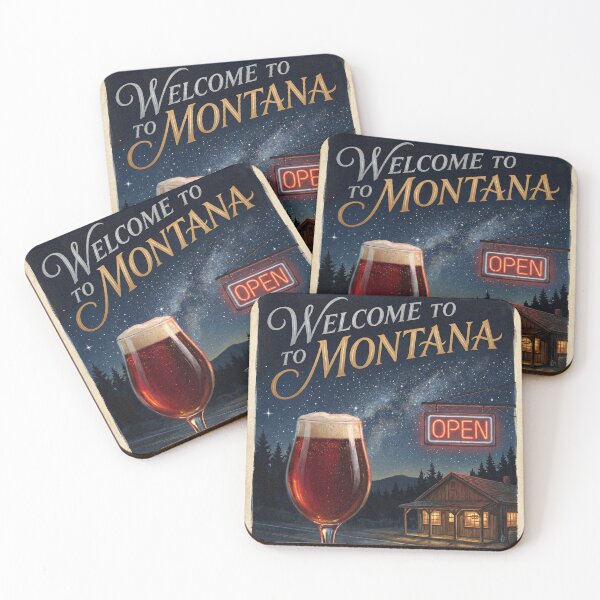 Item preview, Welcome to Montana Biggest Sky Amber Ale Poster designed and sold by Cozy-Old-Pub.
