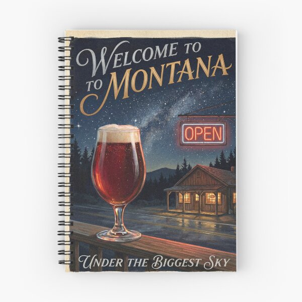 Item preview, Welcome to Montana Biggest Sky Amber Ale Poster designed and sold by Cozy-Old-Pub.
