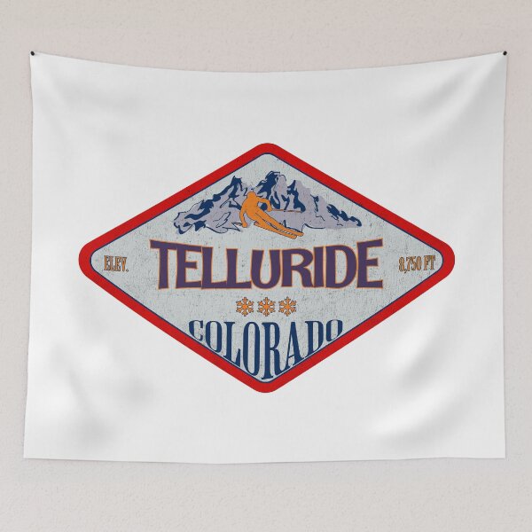 Item preview, Telluride Ski Resort, Colorado, Vintage skiing badge design designed and sold by Wanderful-roads.