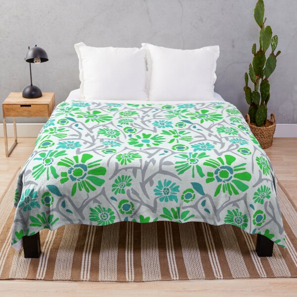 Item preview, Desert. Green flowers on a white background designed and sold by Alex  Blud.