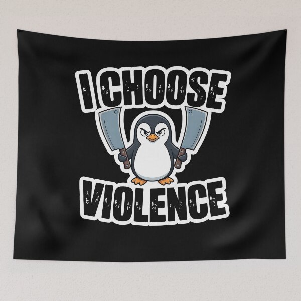 Item preview, Funny Penguin I Choose Violence Graphic designed and sold by ZuToMi.