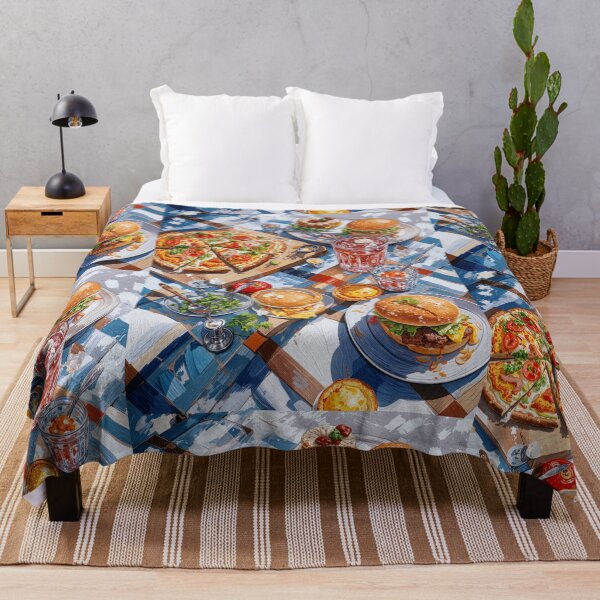 Item preview, Vibrant Summer Picnic – Colorful Food Art with Burgers, Pizza & Lemon Drinks designed and sold by Grafititee.