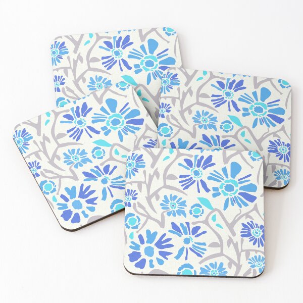 Item preview, Desert. Blue flowers on a white background designed and sold by Alex  Blud.