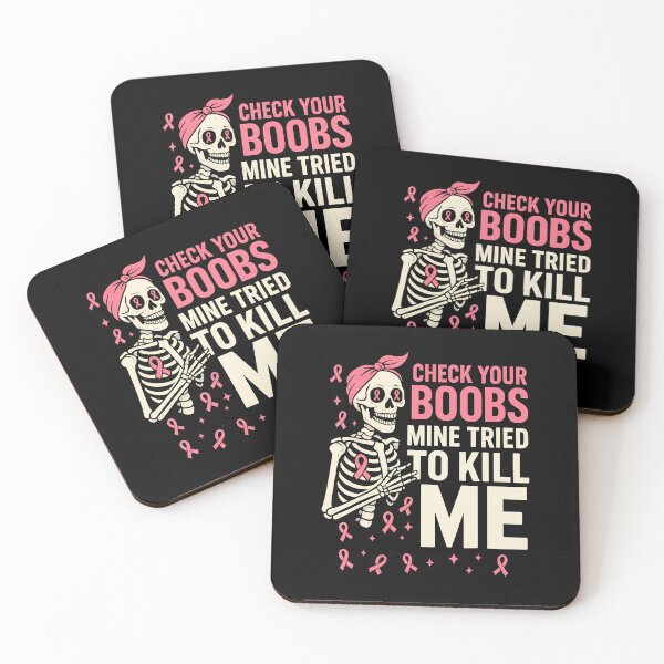 Item preview, Skull Skeleton Check Your Boobs Mine Tried To Kill Me designed and sold by KathleenEliza.