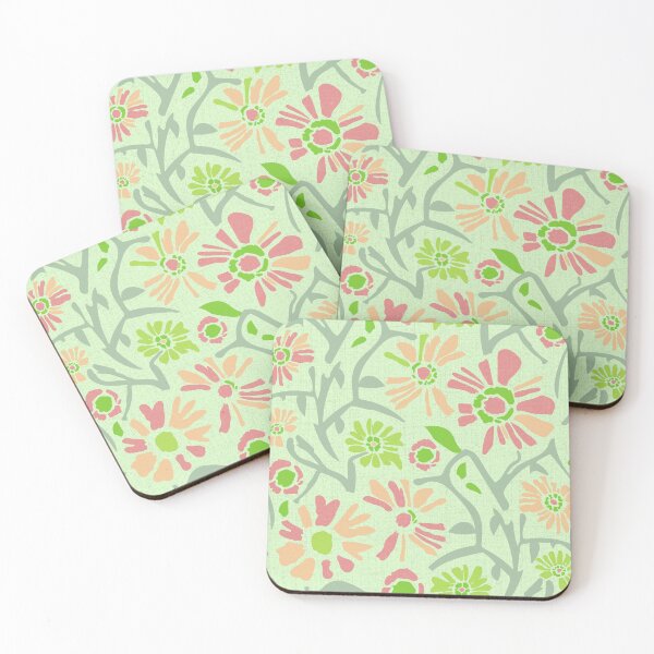 Item preview, Desert. Coral flowers on a bright green background designed and sold by Alex  Blud.