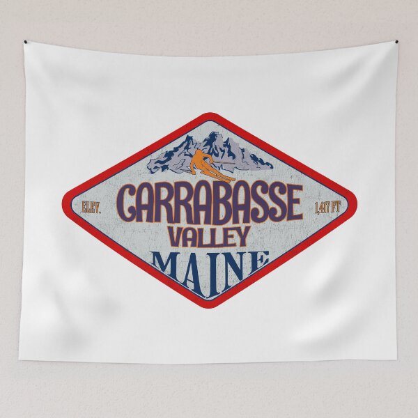 Item preview, Carrabassett Valley Ski Resort, Maine, Vintage skiing badge design designed and sold by Wanderful-roads.