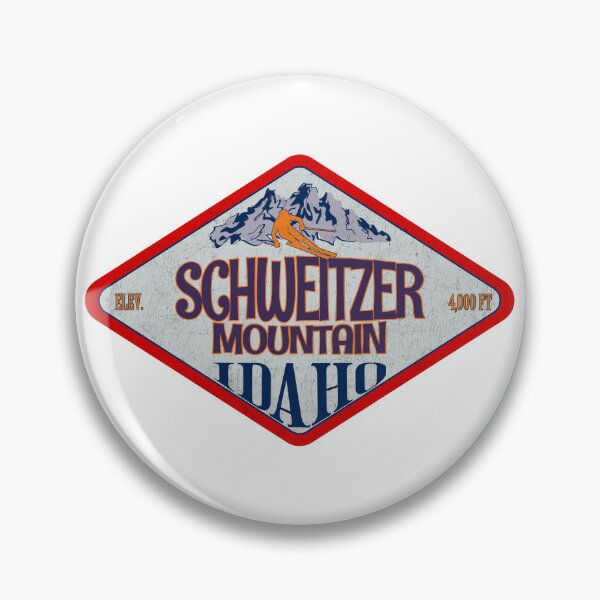 Item preview, Schweitzer Mountain Ski Resort, Idaho, Vintage skiing badge design designed and sold by Wanderful-roads.