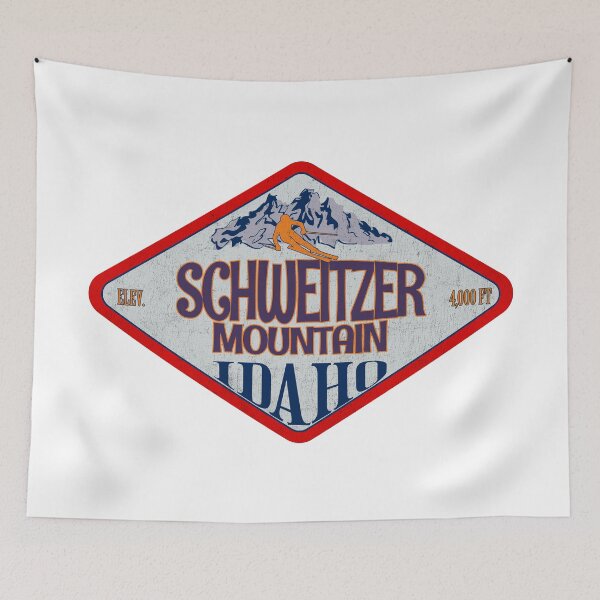 Item preview, Schweitzer Mountain Ski Resort, Idaho, Vintage skiing badge design designed and sold by Wanderful-roads.