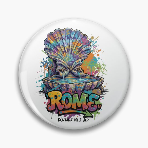 Artikelvorschau, Fontana delle Api – Berninis barocke Bienen - Vibrant Graffiti Design entworfen und verkauft von Earth Celebration Designs.