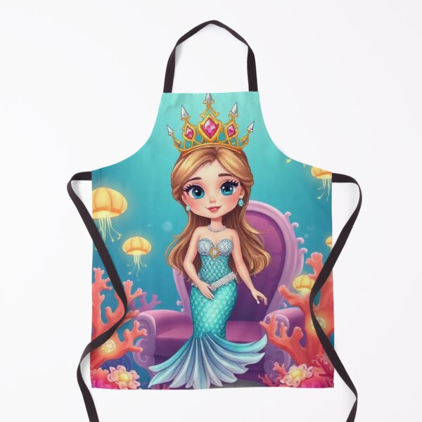 Item preview, Underwater Coral Princess – Pearl Crown, Mermaid Tail & Glowing Jellyfish Fantasy Art designed and sold by swara-2016.
