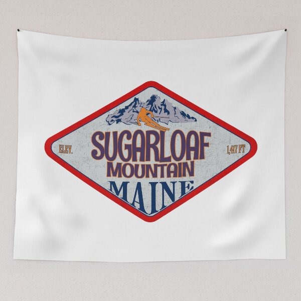 Item preview, Sugarloaf Mountain Ski Resort, Maine, Vintage skiing badge design designed and sold by Wanderful-roads.
