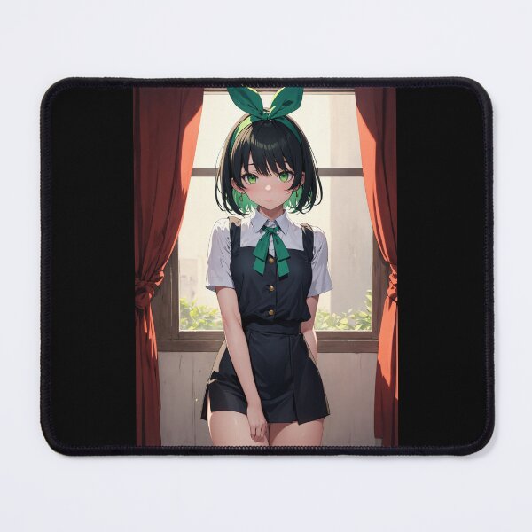 Item preview, Ruka Sarashina Rent-a-Girlfriend Anime Art | Green Ribbon School Uniform Aesthetic designed and sold by iloveanimechibi.