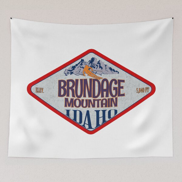 Item preview, Brundage Mountain Ski Resort, Idaho, Vintage skiing badge design designed and sold by Wanderful-roads.