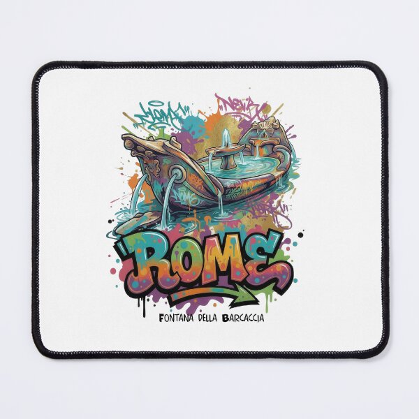 Item preview, Fontana della Barcaccia – The Sunken Boat of Rome - Vibrant Graffiti Design designed and sold by Earth Celebration Designs.