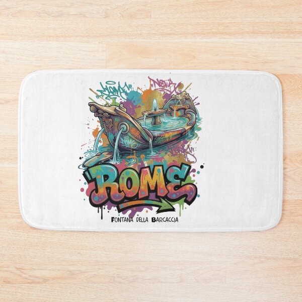 Item preview, Fontana della Barcaccia – The Sunken Boat of Rome - Vibrant Graffiti Design designed and sold by Earth Celebration Designs.