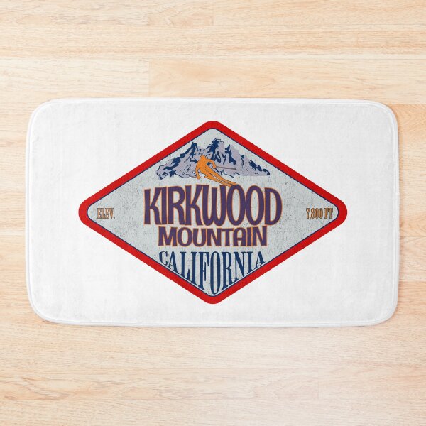 Item preview, Kirkwood Mountain Ski Resort, California, Vintage skiing badge design designed and sold by Wanderful-roads.