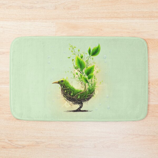 Item preview, Green Botanical Spirit Bird – Eco Fantasy designed and sold by Ivy-Triggs.