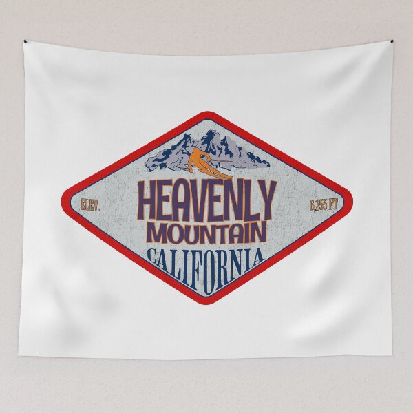 Item preview, Heavenly Mountain Ski Resort, California, Vintage skiing badge design designed and sold by Wanderful-roads.