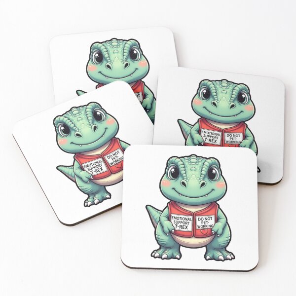 Item preview, Emotional support T-Rex sticker designed and sold by octozap.