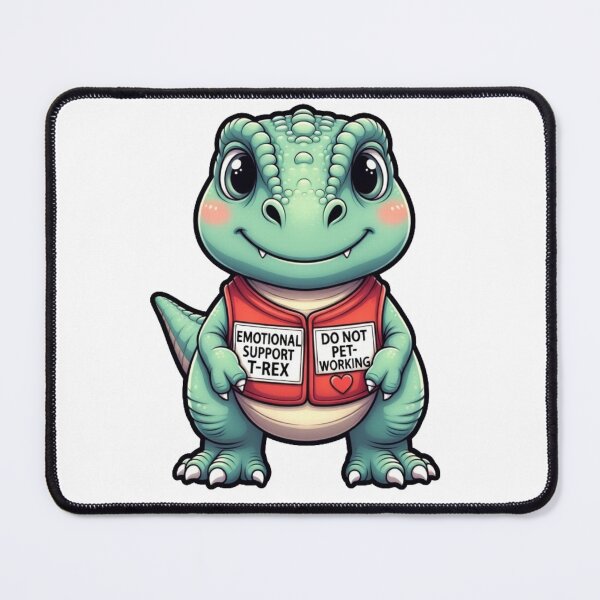 Item preview, Emotional support T-Rex sticker designed and sold by octozap.