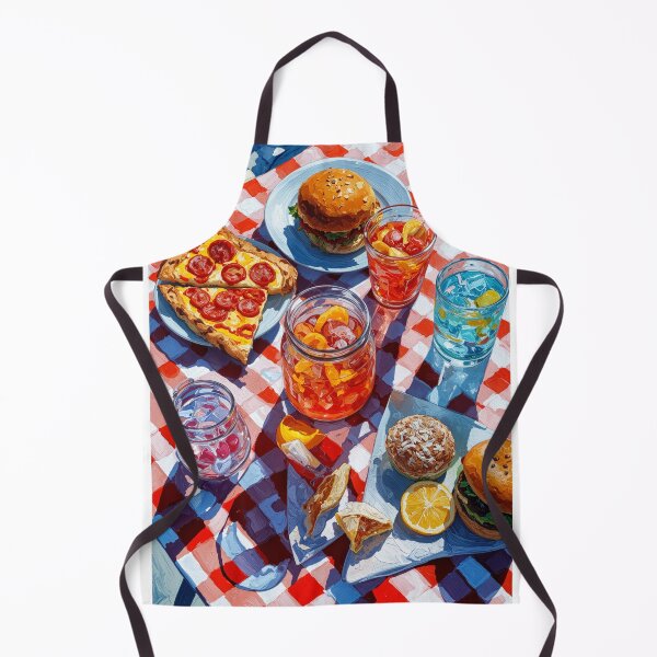 Item preview, Vibrant Summer Picnic – Colorful Food Art with Burgers, Pizza & Lemon Drinks designed and sold by Grafititee.