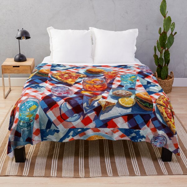 Item preview, Vibrant Summer Picnic – Colorful Food Art with Burgers, Pizza & Lemon Drinks designed and sold by Grafititee.
