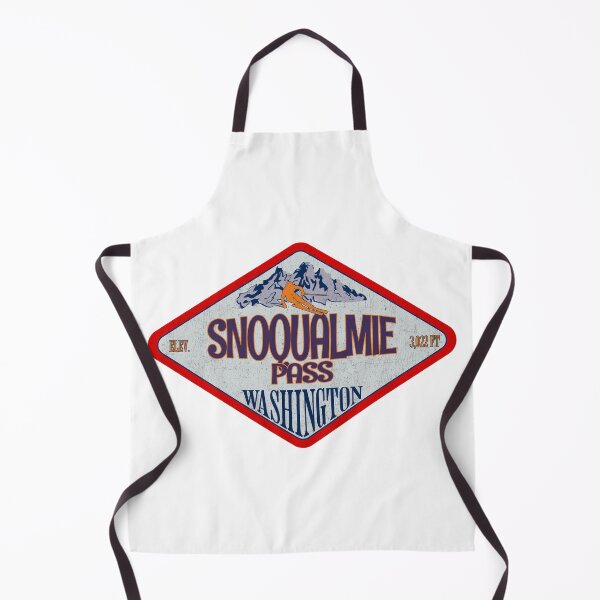 Item preview, Snoqualmie Pass Ski Resort, Washington, Vintage skiing badge design designed and sold by Wanderful-roads.