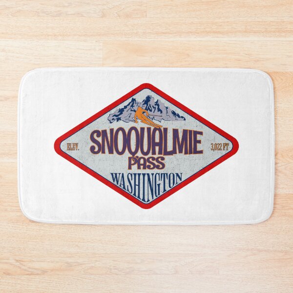 Item preview, Snoqualmie Pass Ski Resort, Washington, Vintage skiing badge design designed and sold by Wanderful-roads.