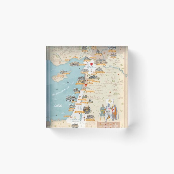 Item preview, Map of Crusader States 1135 designed and sold by QatlasMap Shop.