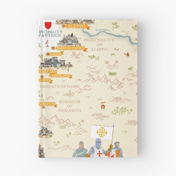 Item preview, Map of Crusader States 1135 designed and sold by QatlasMap Shop.
