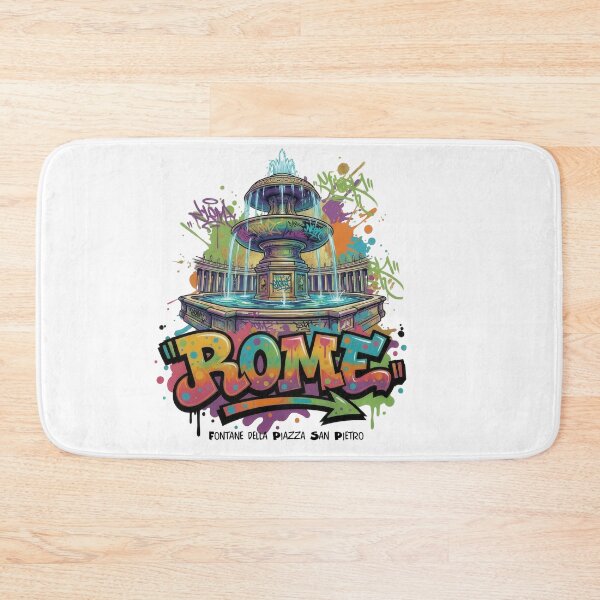 Item preview, Fontane di San Pietro – Twins of Water and Stone - Vibrant Graffiti Design designed and sold by Earth Celebration Designs.