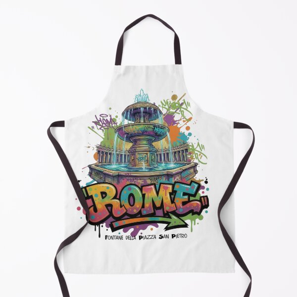 Item preview, Fontane di San Pietro – Twins of Water and Stone - Vibrant Graffiti Design designed and sold by Earth Celebration Designs.