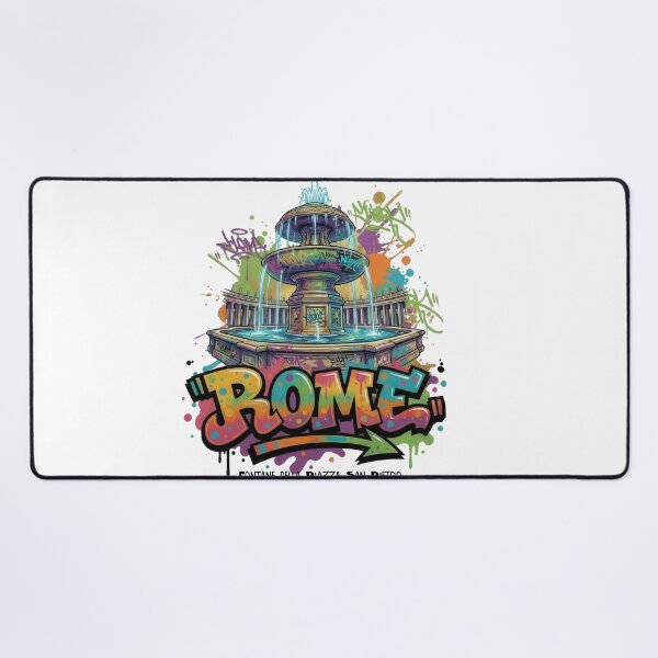 Item preview, Fontane di San Pietro – Twins of Water and Stone - Vibrant Graffiti Design designed and sold by Earth Celebration Designs.