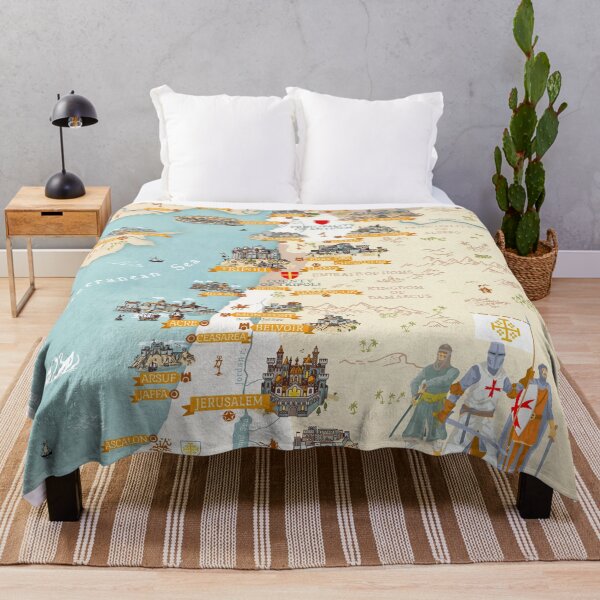 Item preview, Map of Crusader States 1135 designed and sold by QatlasMap Shop.
