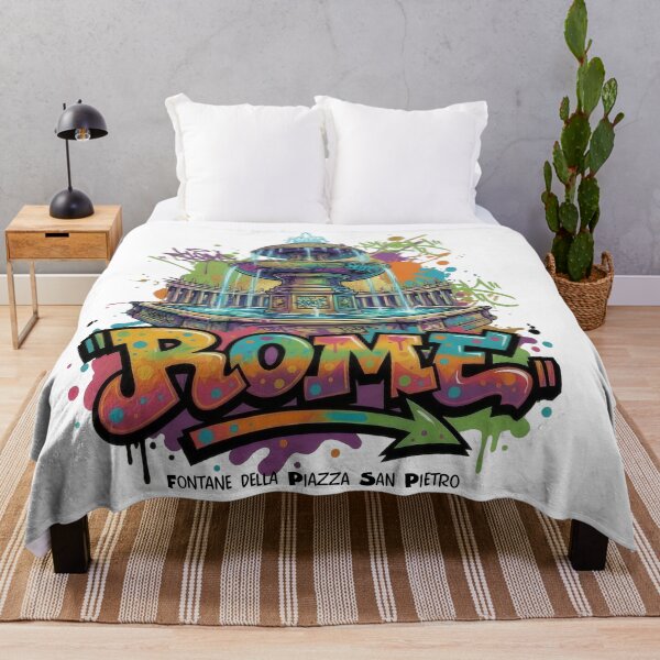 Item preview, Fontane di San Pietro – Twins of Water and Stone - Vibrant Graffiti Design designed and sold by Earth Celebration Designs.