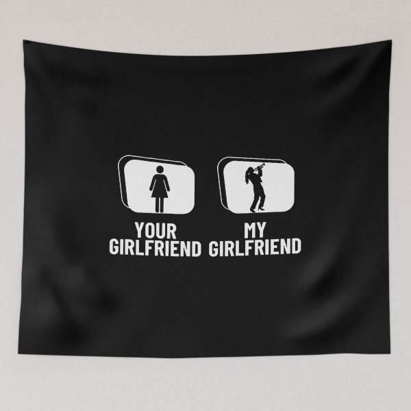 Item preview, Your Girlfriend My Girlfriend Trumpet Funny Trumpeter designed and sold by JanetCarolyn.