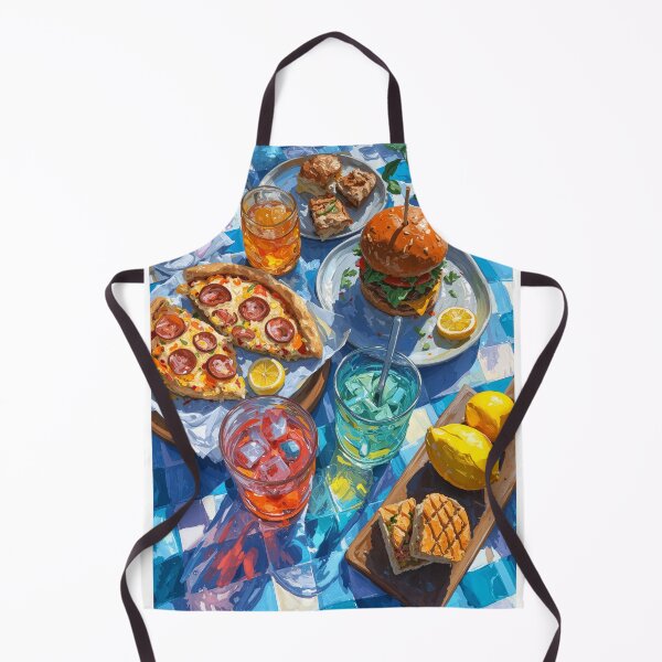 Item preview, Vibrant Summer Picnic – Colorful Food Art with Burgers, Pizza & Lemon Drinks designed and sold by Grafititee.