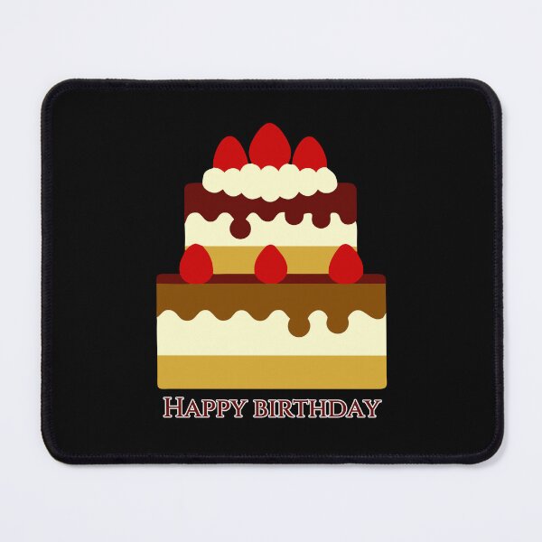 Item preview, Happy Birthday Two Tiered Strawberry Celebration Cake designed and sold by Jirada.