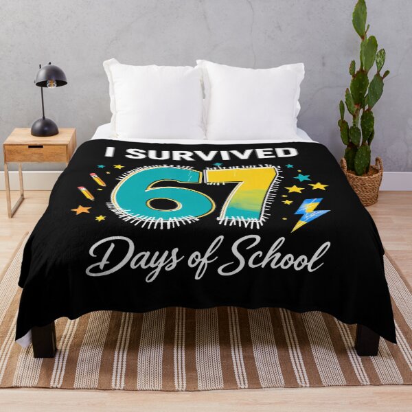 Item preview, I Survived 67 Days Of School - Funny Teachers Students Meme designed and sold by MelanieMiram1.