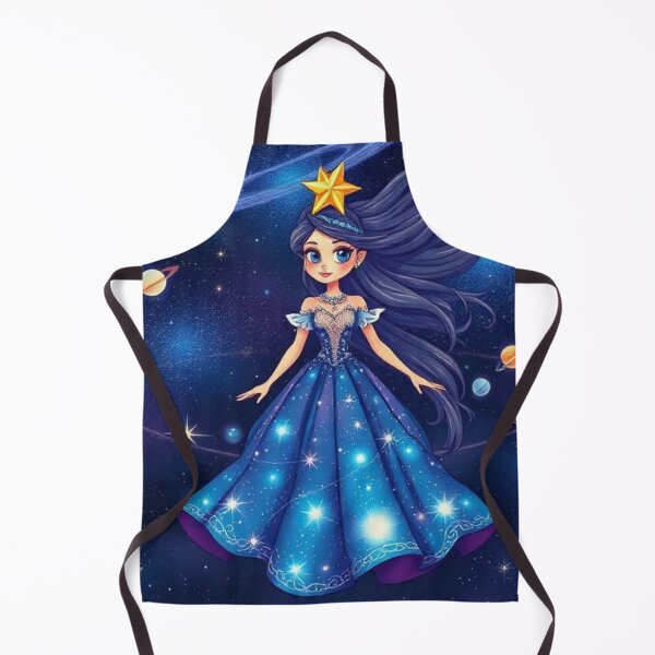 Item preview, Galaxy Star Princess – Constellation Gown, Orbiting Planets & Cosmic Dust Hair Fantasy Art designed and sold by swara-2016.