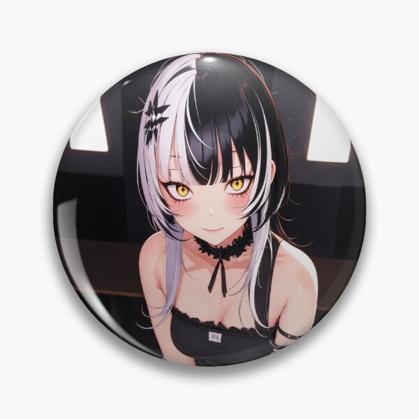 Item preview, Shiori Novella Hololive VTuber Art | Black White Hair Idol Dark Aesthetic designed and sold by iloveanimechibi.