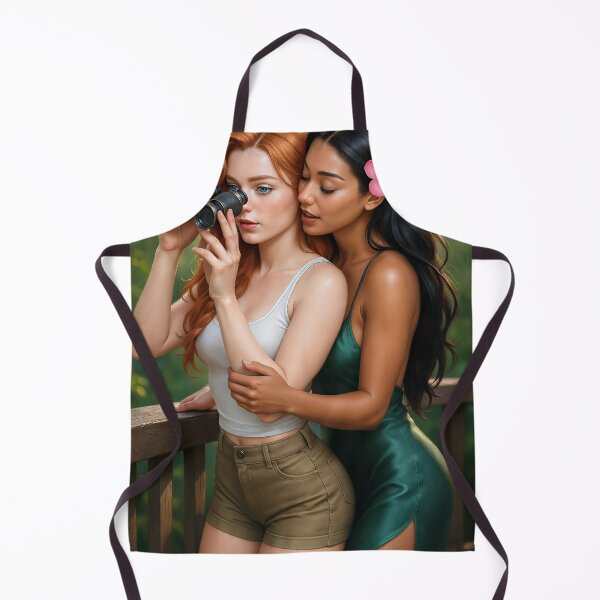 Item preview, Rowan and Shanti watch birds through binoculars designed and sold by CathryneDelamort.