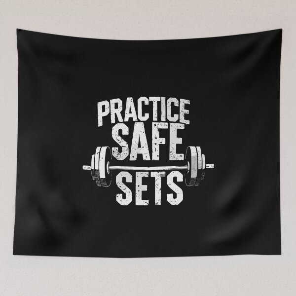 Item preview, Practice Safe Sets Funny Gym Workout Weightlifting designed and sold by KathleenEliza.
