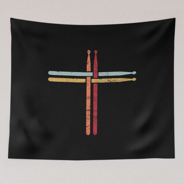 Item preview, Drummer Percussion Drums Sticks Cross Christian Church designed and sold by GraceShelley.