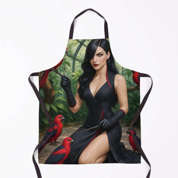 Item preview, Cassandra Kaine kneels with parrots in greenhouse designed and sold by CathryneDelamort.