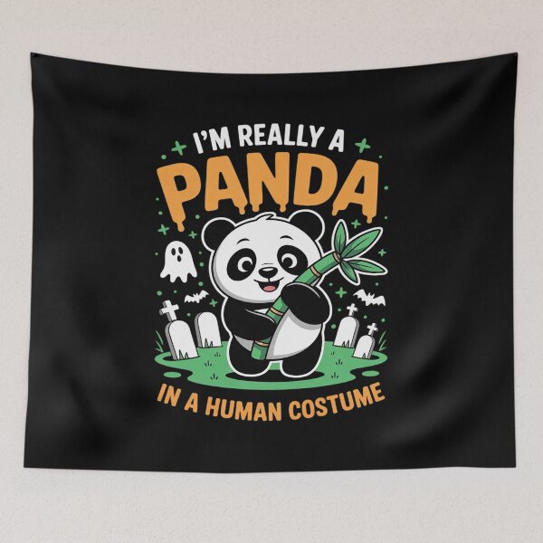 Item preview, I'm Really A Panda In Human Costume - Spooky Halloween designed and sold by ToggleBet.