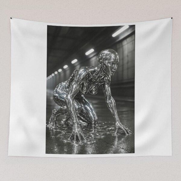 Item preview, Metallic Humanoid Crouching Industrial Corridor designed and sold by CathryneDelamort.