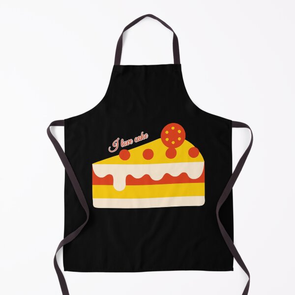 Item preview, I Love Cake" Retro Slice with Cream Icing and Topping designed and sold by Jirada.